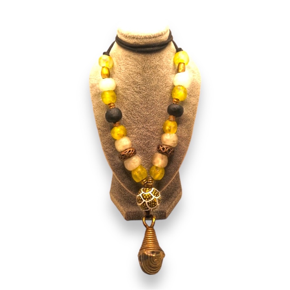 Vintage African trades bead necklace